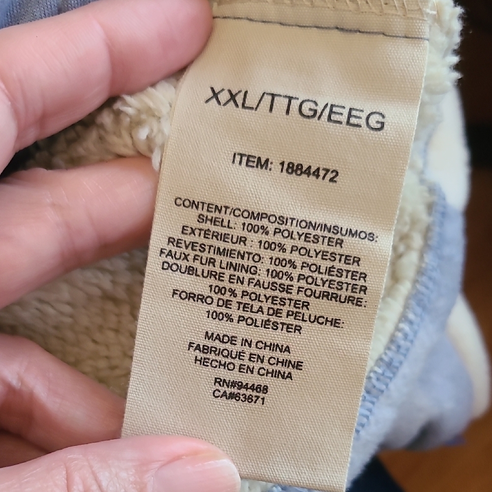 Women's Blue and White Plaid Utility Jacket - Picture 5 of 5